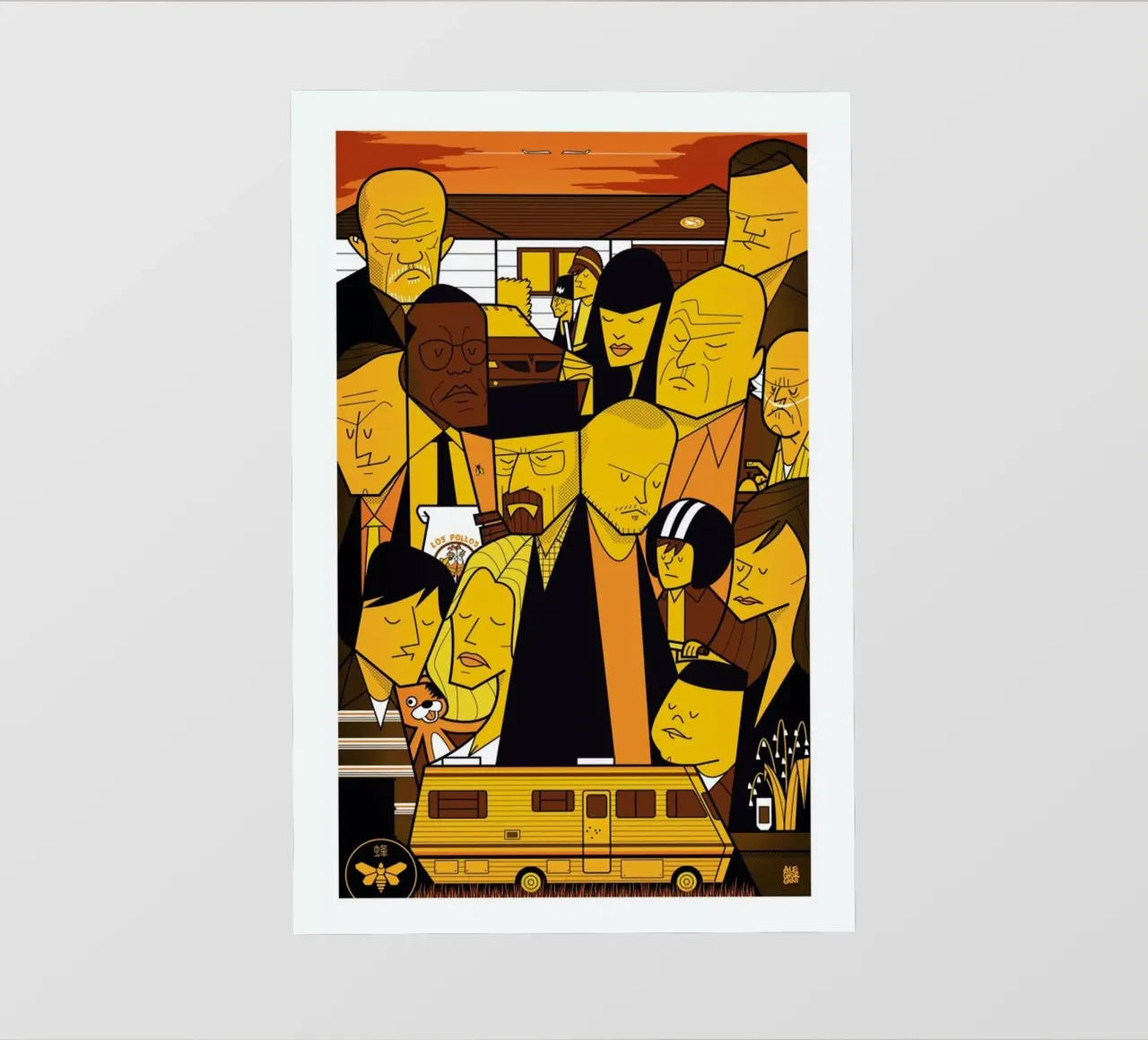 I'm the one who knocks - yellow version telo in pvc da Ale Giorgini