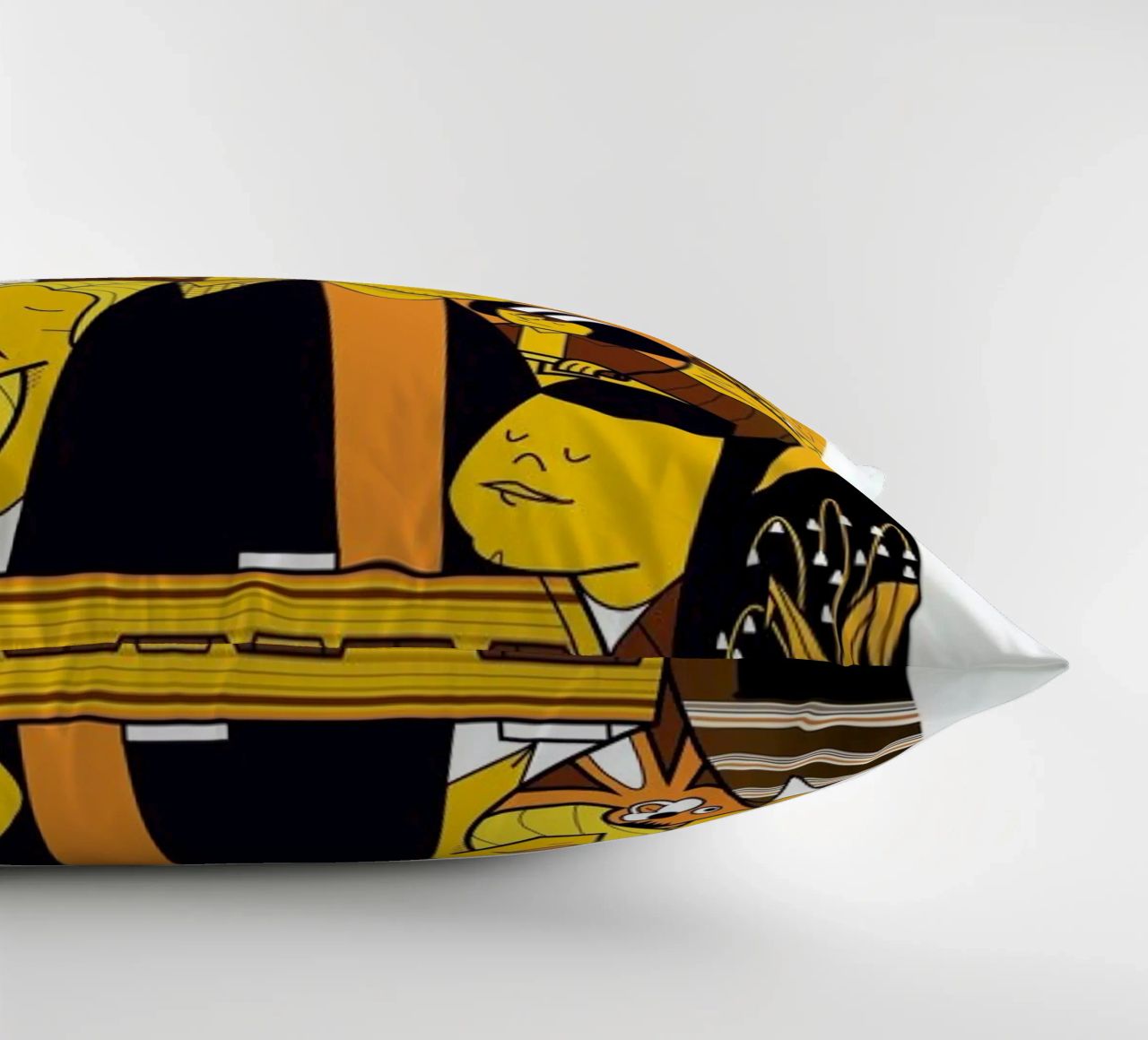 I'm the one who knocks - yellow version decorative cushion by Ale Giorgini