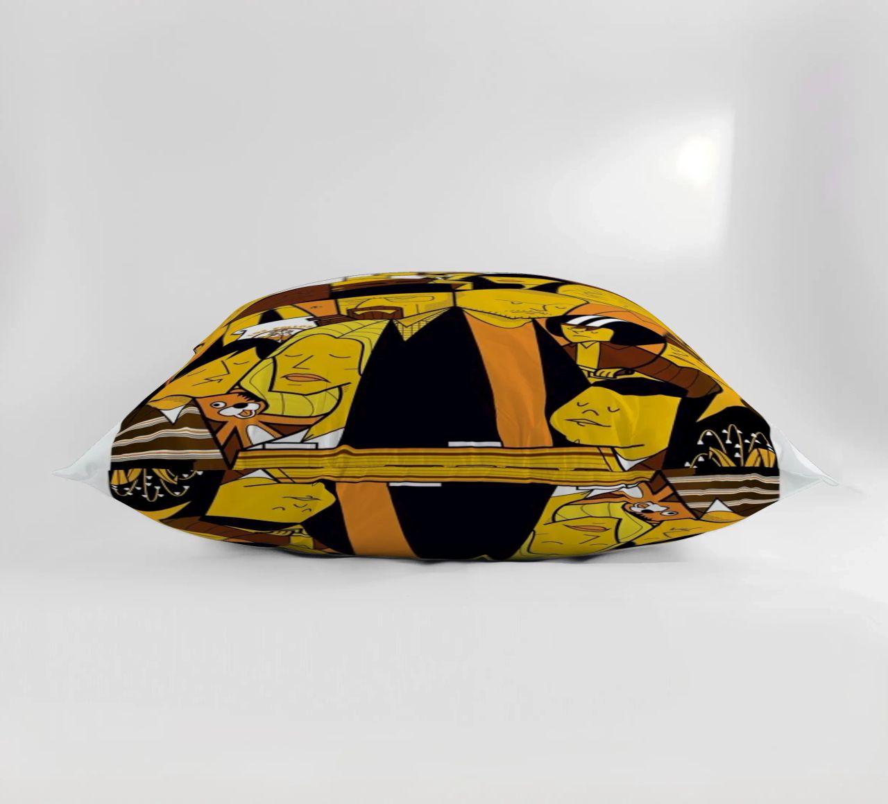 I'm the one who knocks - yellow version decorative cushion by Ale Giorgini