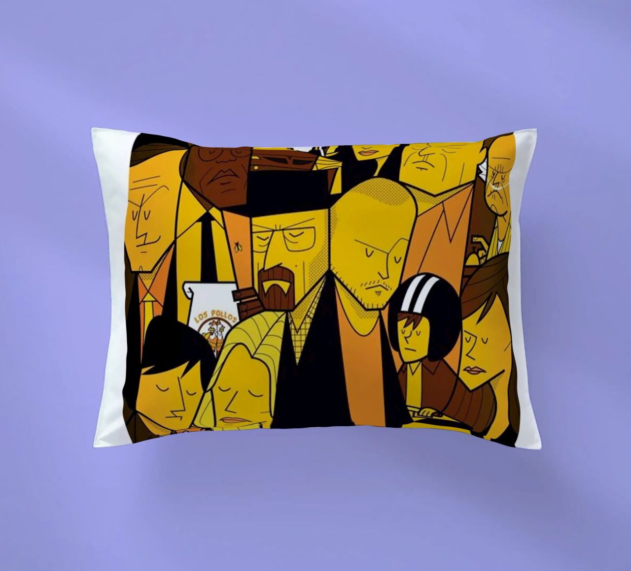 I'm the one who knocks - yellow version decorative cushion by Ale Giorgini