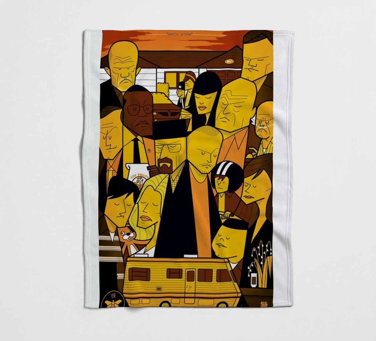 I'm the one who knocks - yellow version Fleecedecke von Ale Giorgini