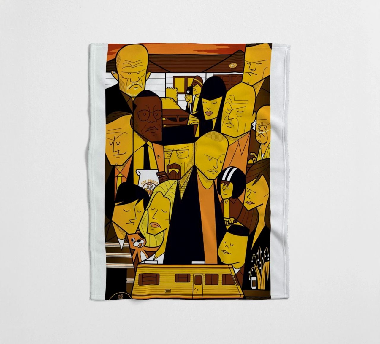 I'm the one who knocks - yellow version Fleecedecke von Ale Giorgini
