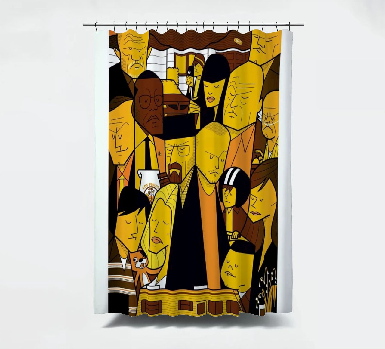 I'm the one who knocks - yellow version Duschvorhang von Ale Giorgini
