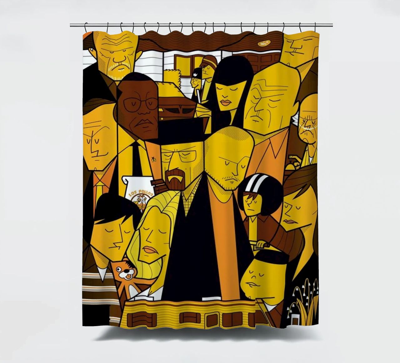 I'm the one who knocks - yellow version Duschvorhang von Ale Giorgini