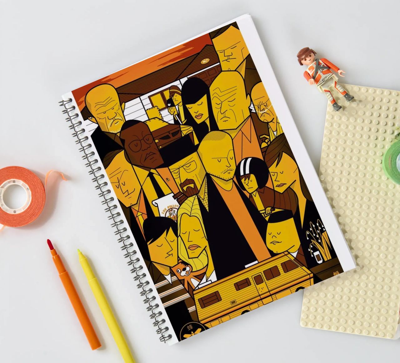 I'm the one who knocks - yellow version spiral notebook by Ale Giorgini