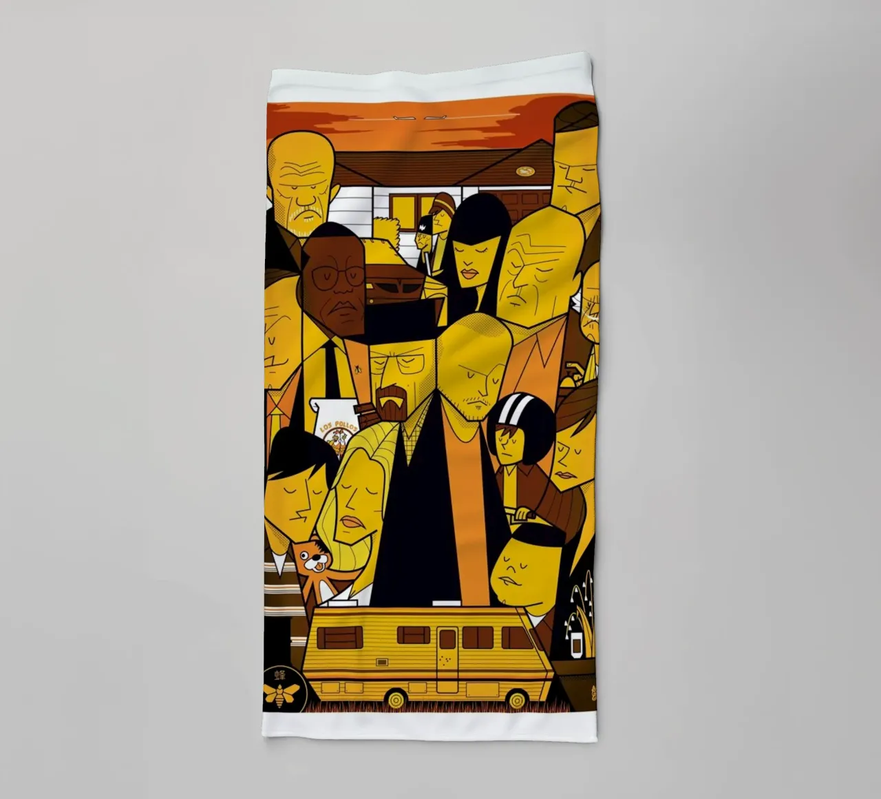 I'm the one who knocks - yellow version Handtuch von Ale Giorgini