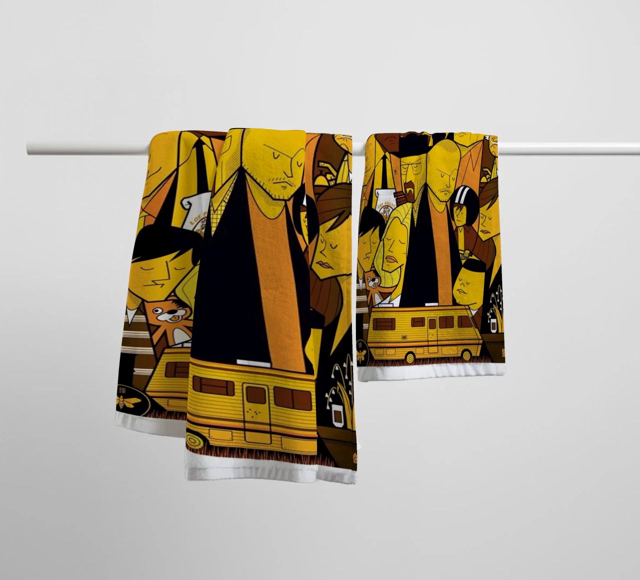 I'm the one who knocks - yellow version serviette de bain de Ale Giorgini