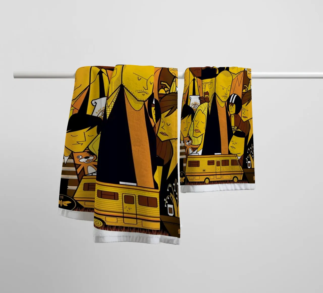I'm the one who knocks - yellow version Handtuch von Ale Giorgini