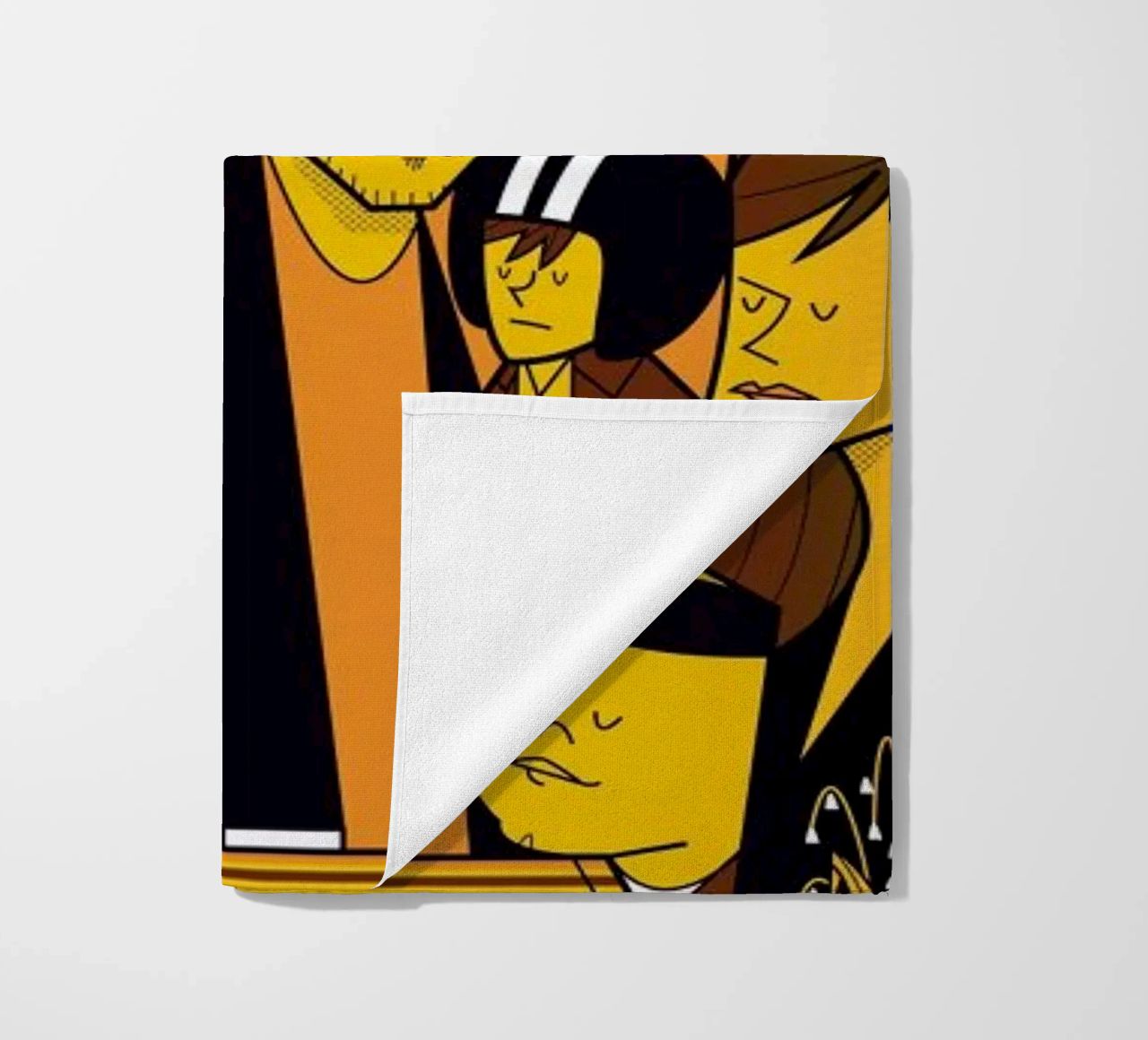I'm the one who knocks - yellow version beach towel by Ale Giorgini