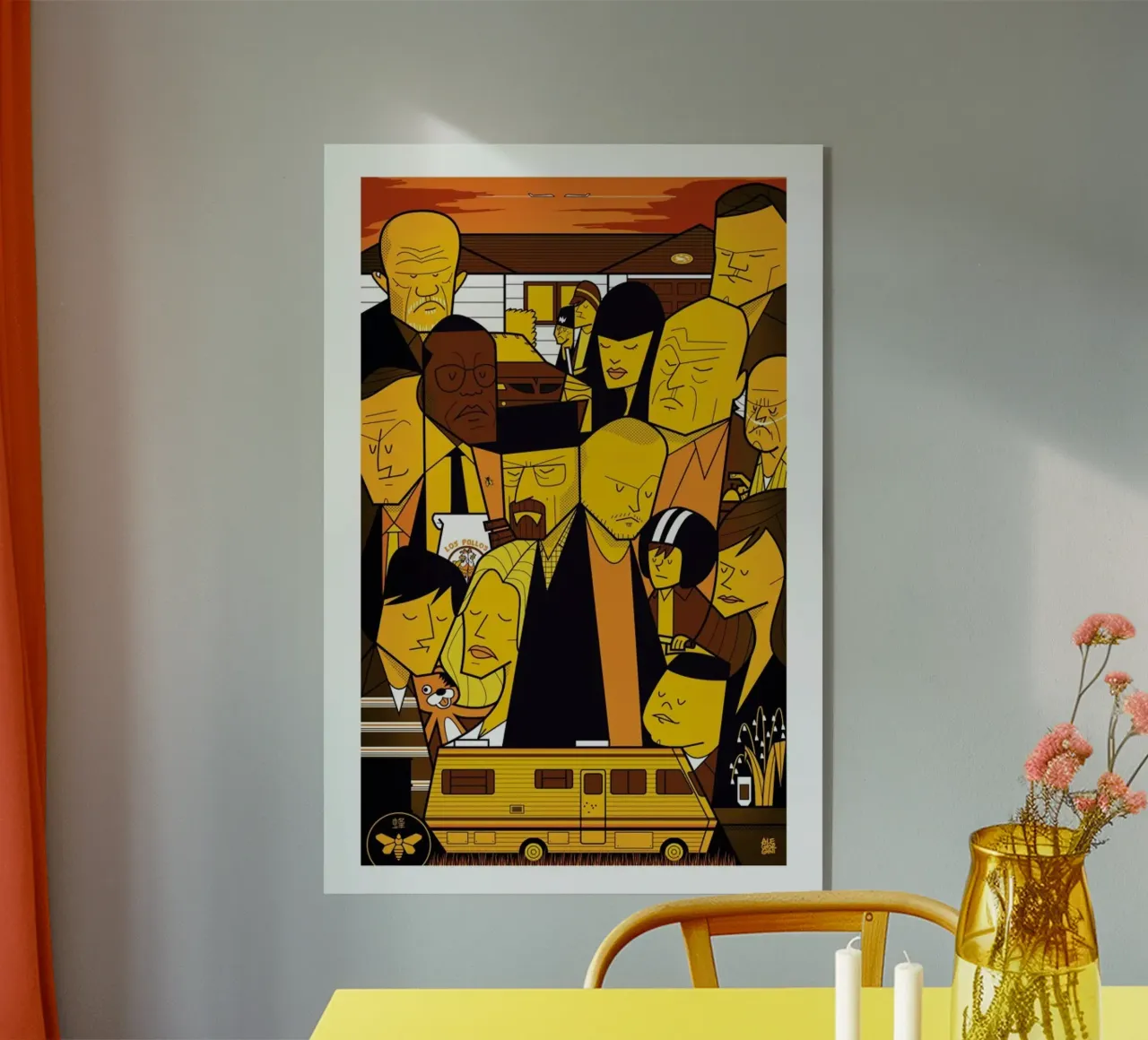 I'm the one who knocks - yellow version metacrilato de Ale Giorgini