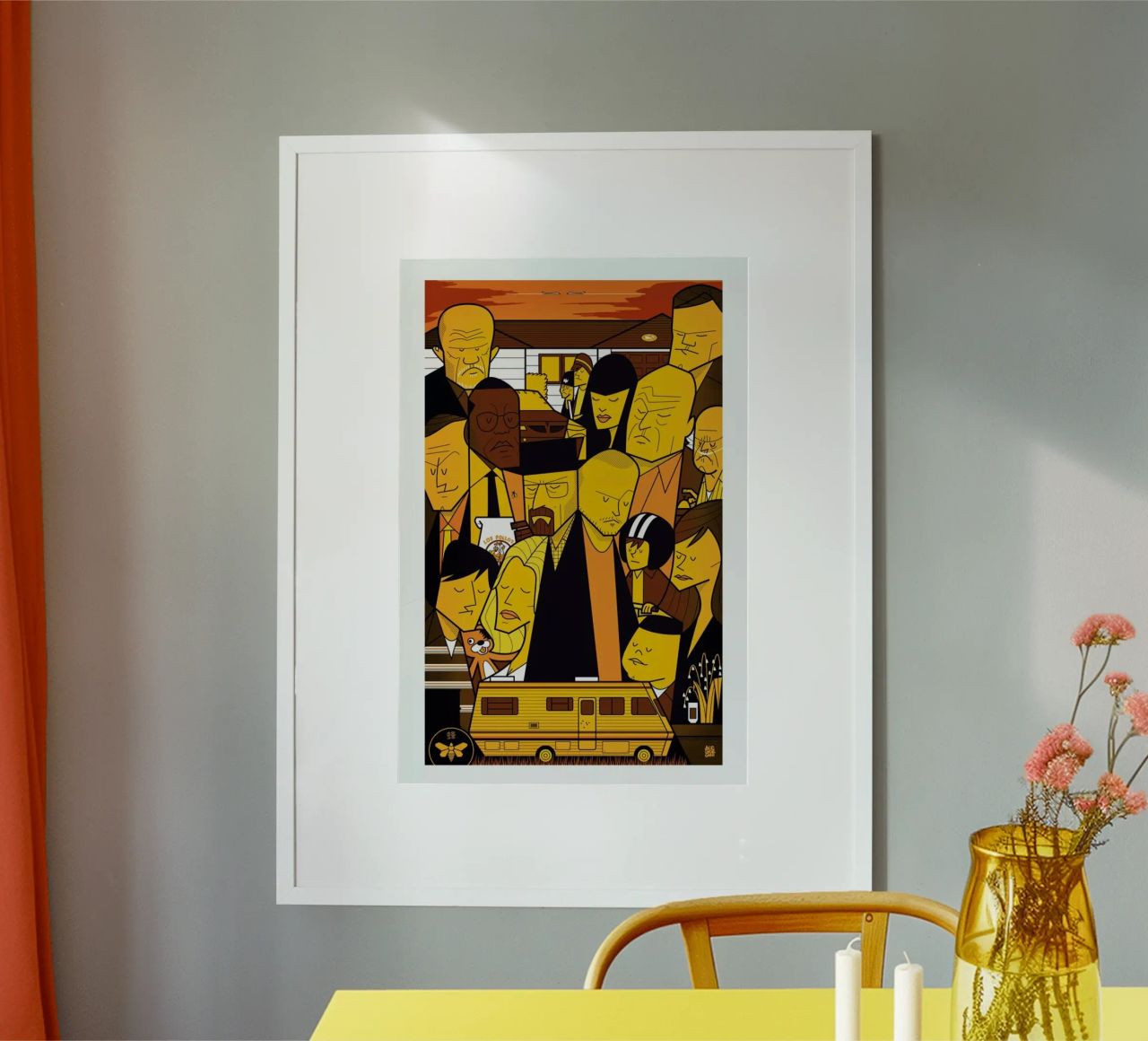 I'm the one who knocks - yellow version poster de Ale Giorgini
