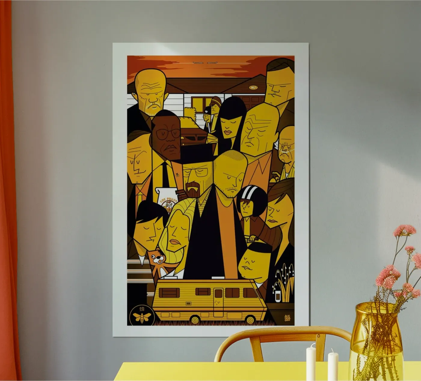 I'm the one who knocks - yellow version poster da Ale Giorgini