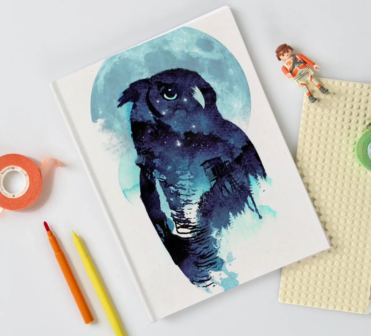 Midnight owl notebook by Róbert Farkas