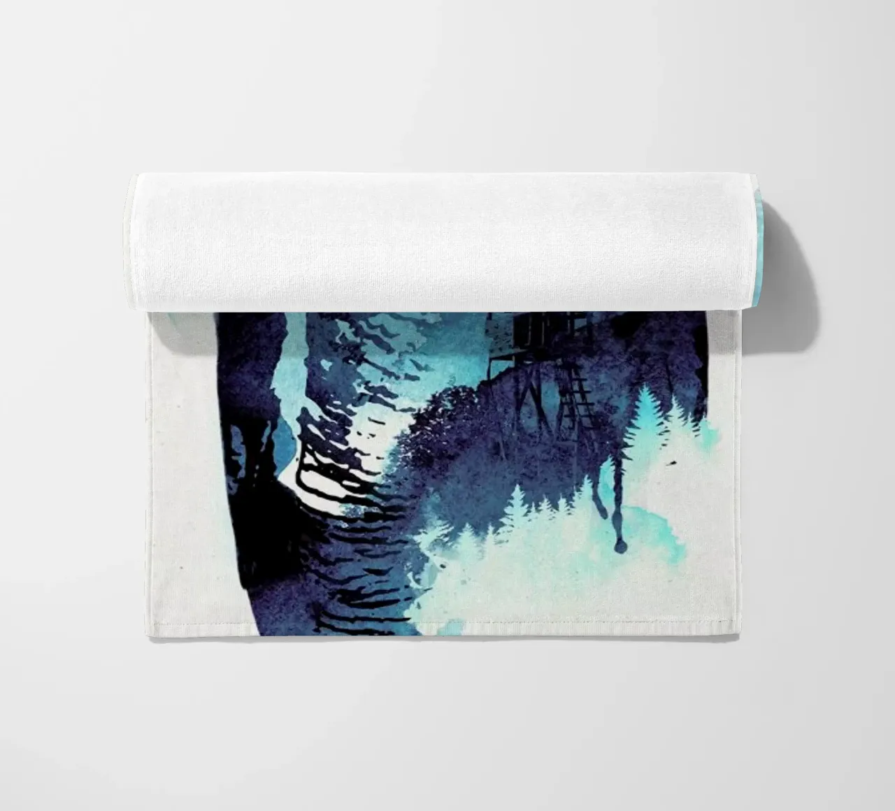 Midnight owl beach towel by Róbert Farkas