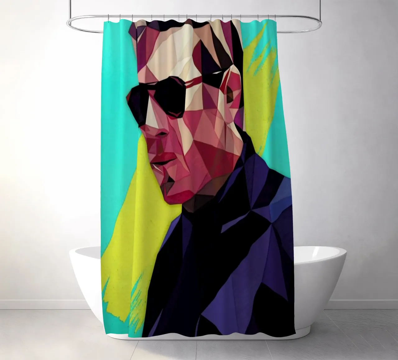 King Of Cool shower curtain by Mayka ienova