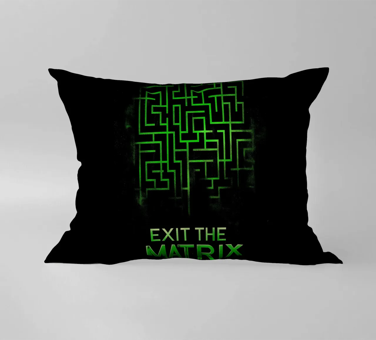 Exit The Matrix | Green & Black for Phones, Stickers, Shirts cuscino da Autofocus