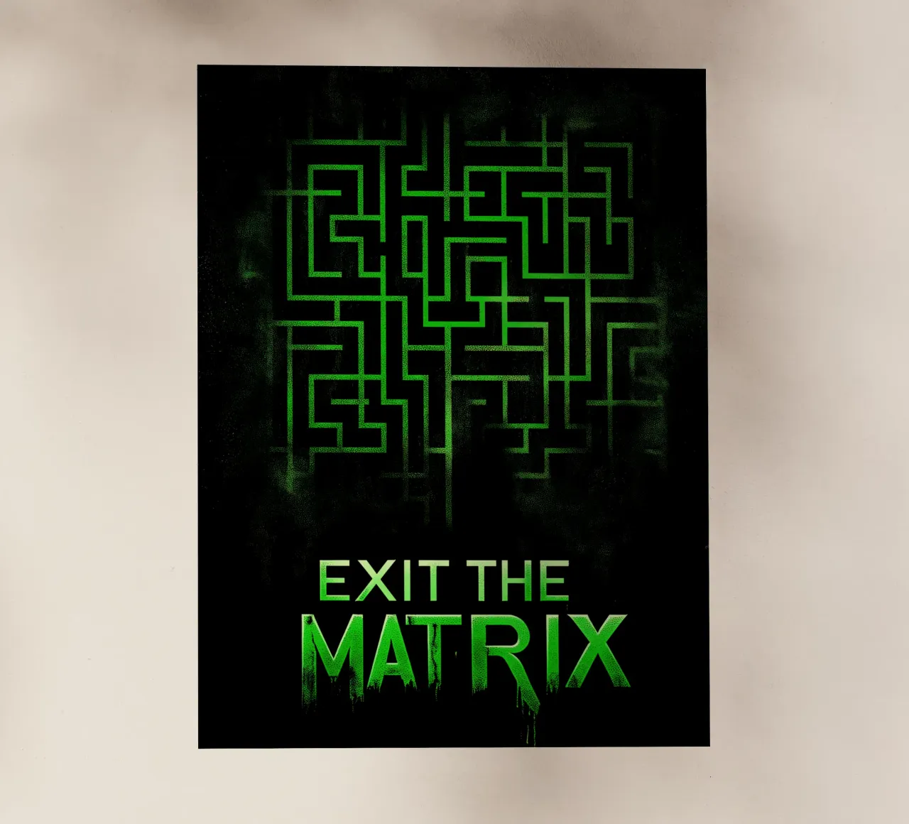 Exit The Matrix | Green & Black for Phones, Stickers, Shirts pellicola backlit da Autofocus