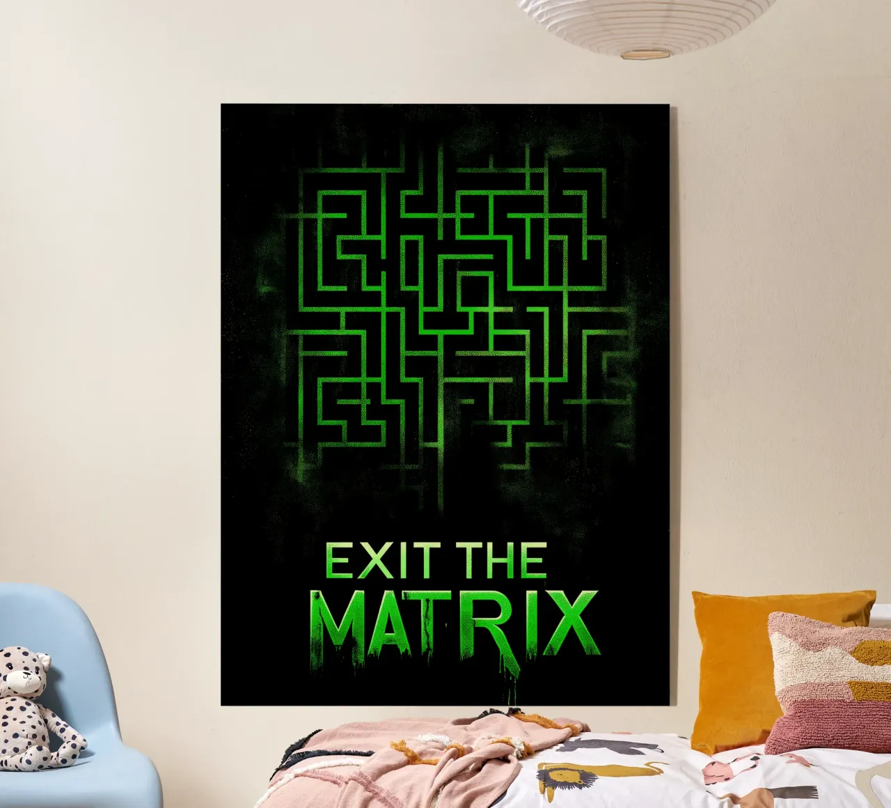 Exit The Matrix | Green & Black for Phones, Stickers, Shirts plexiglass da Autofocus