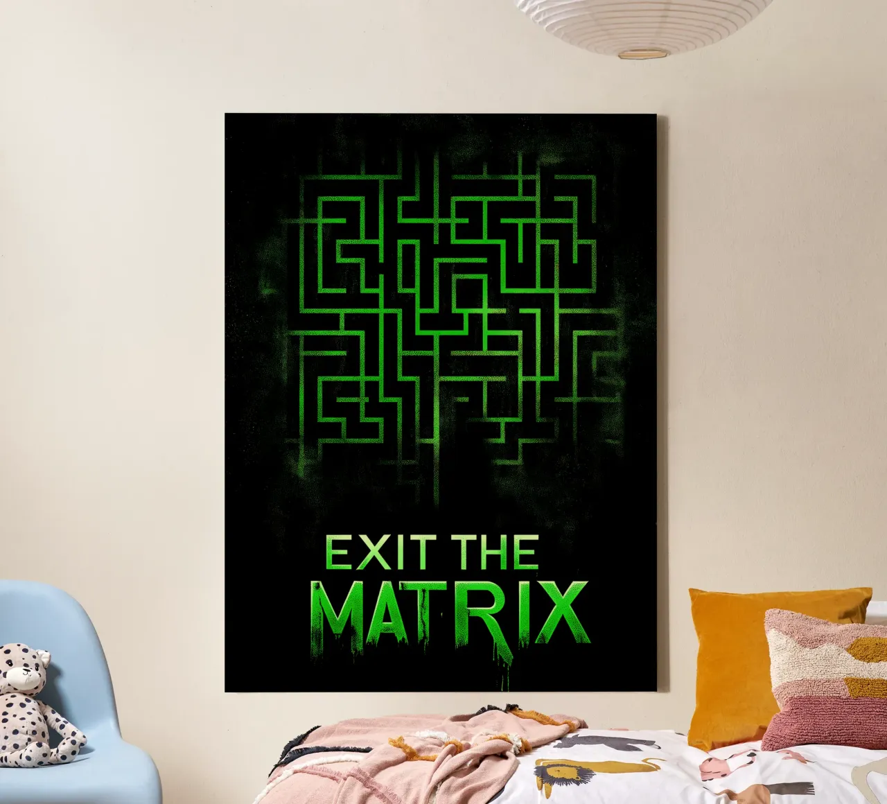 Exit The Matrix | Green & Black for Phones, Stickers, Shirts tela da Autofocus