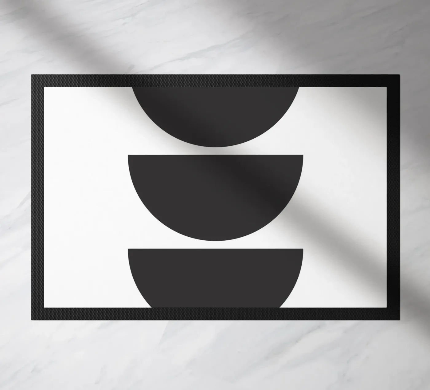 Three black semicircles zerbino da LisaArtes