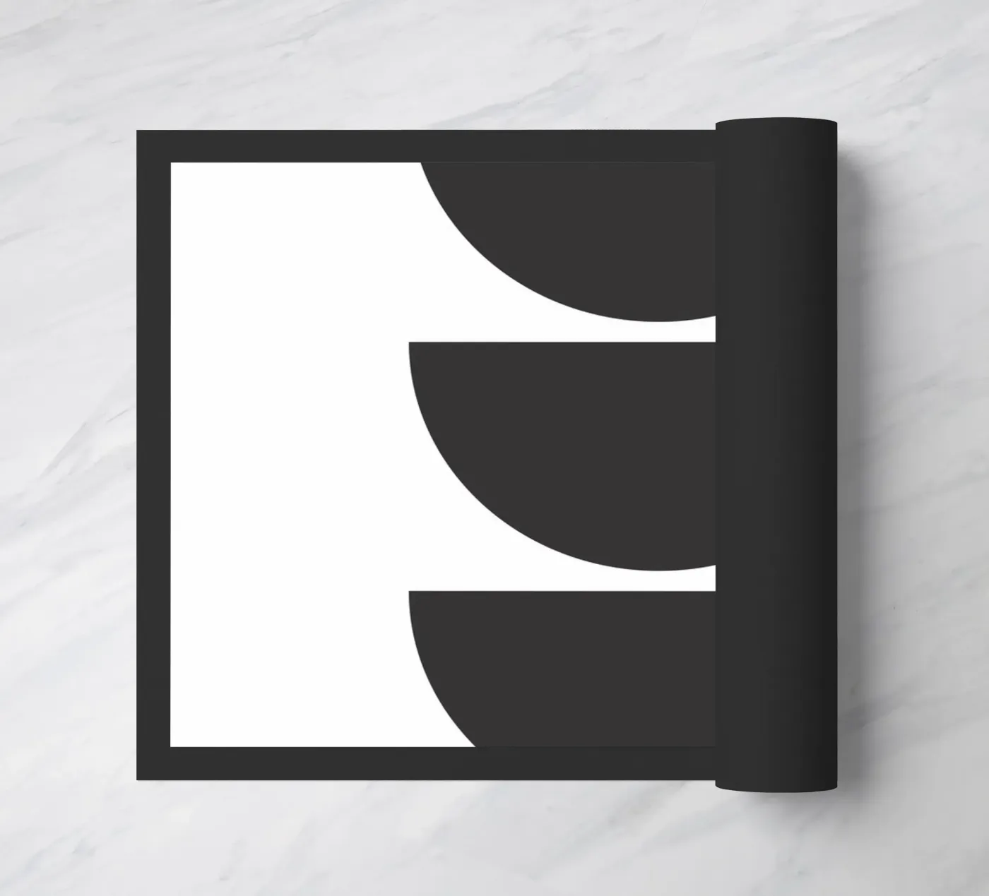 Three black semicircles zerbino da LisaArtes