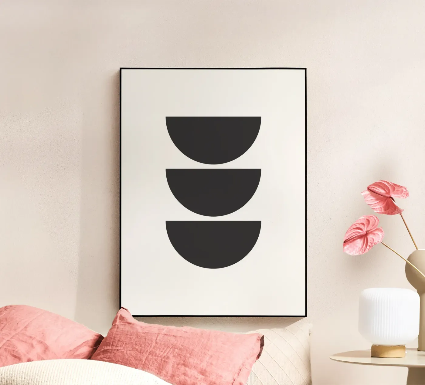 Three black semicircles plexiglass da LisaArtes