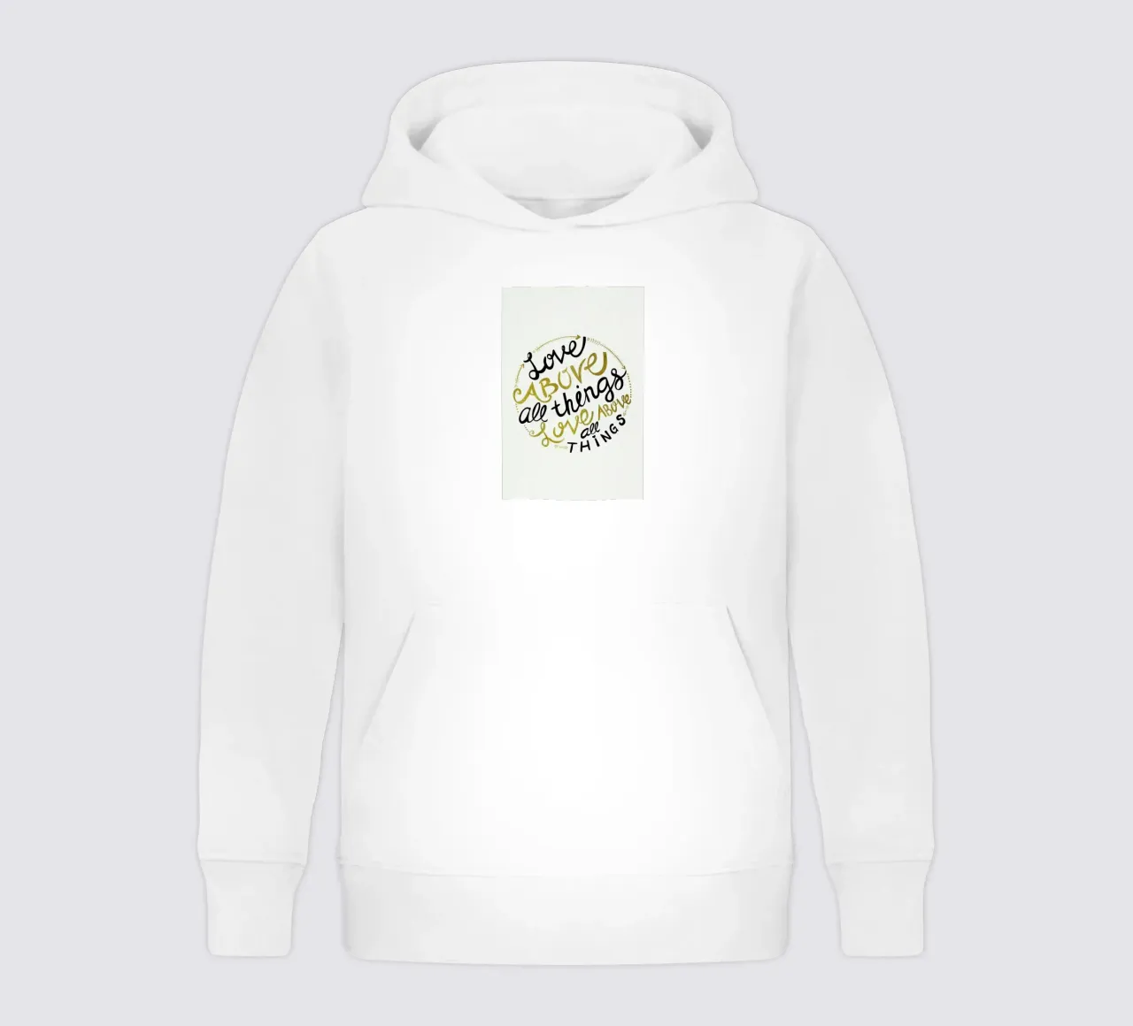 Love Above All Things felpa bambino con cappuccio da Pom Graphic Design