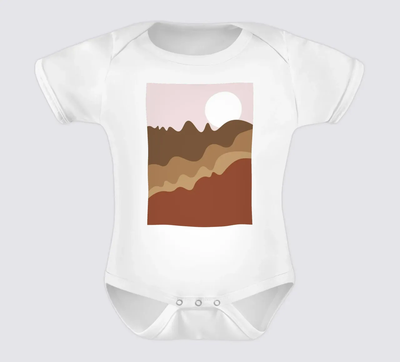 Rolling mountains body neonato maniche corte da LisaArtes