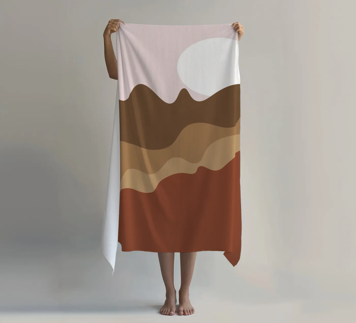 Rolling mountains beach towel by LisaArtes