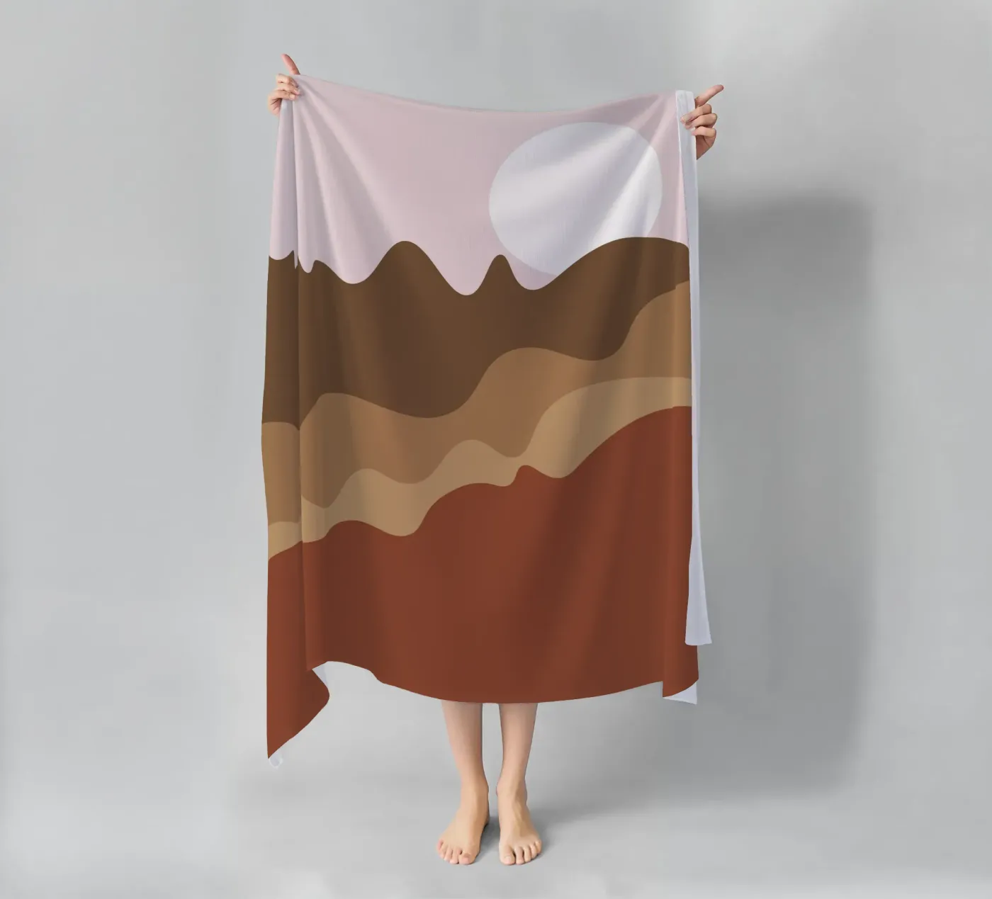 Rolling mountains beach towel by LisaArtes