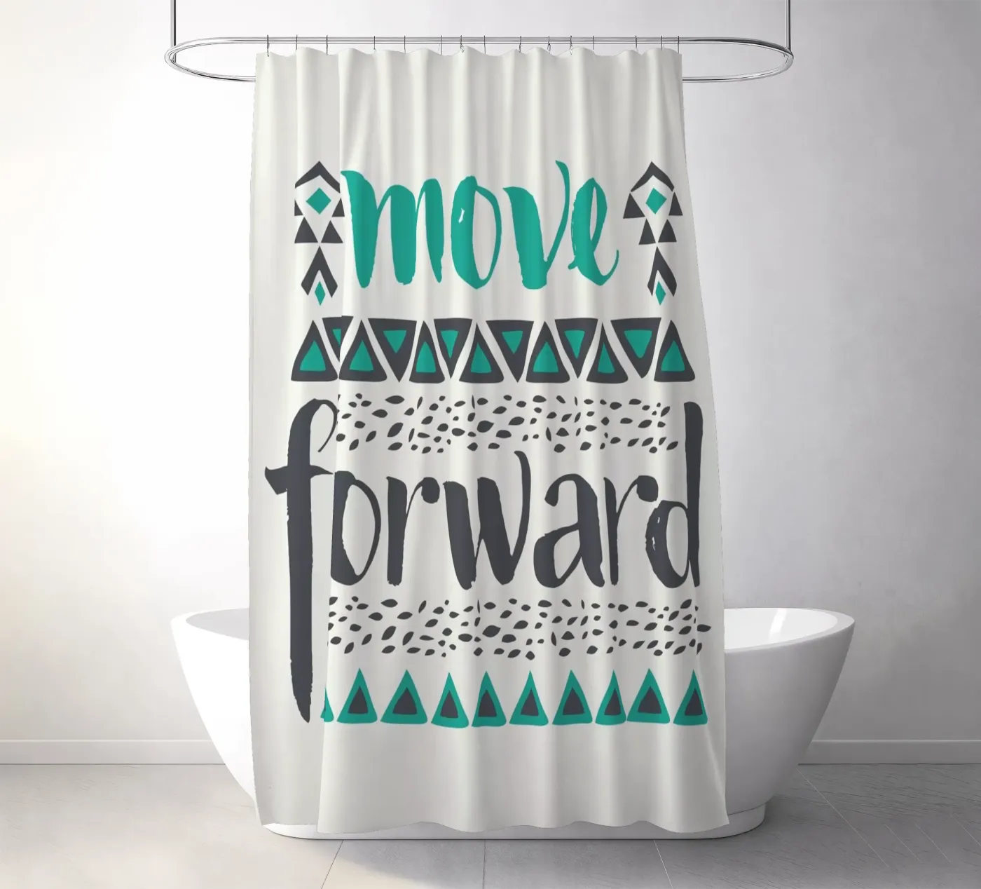 Move Forward Duschvorhang von Pom Graphic Design