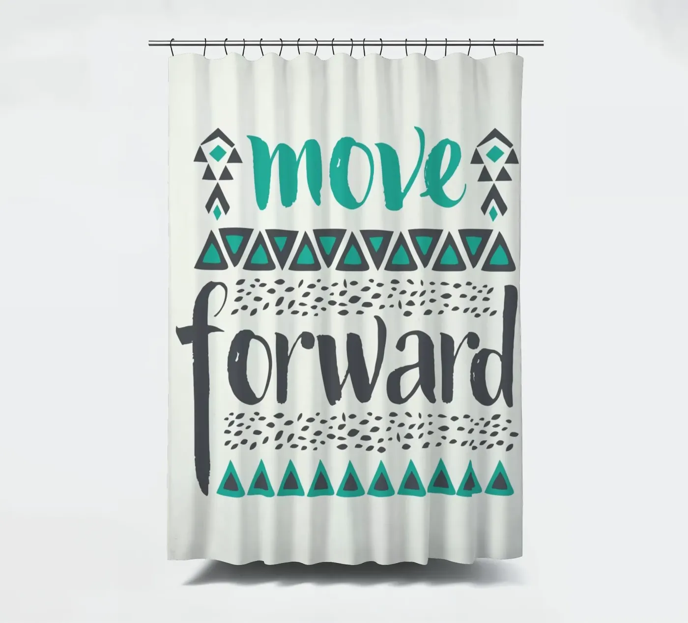 Move Forward Duschvorhang von Pom Graphic Design