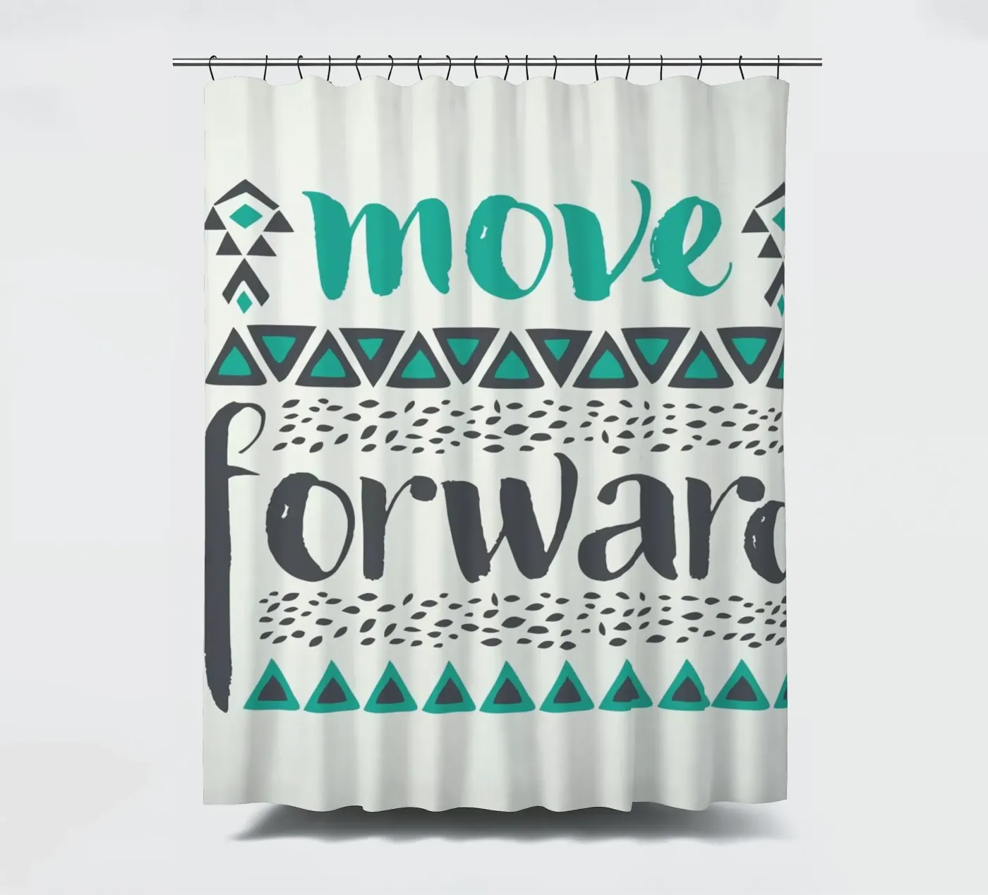 Move Forward Duschvorhang von Pom Graphic Design