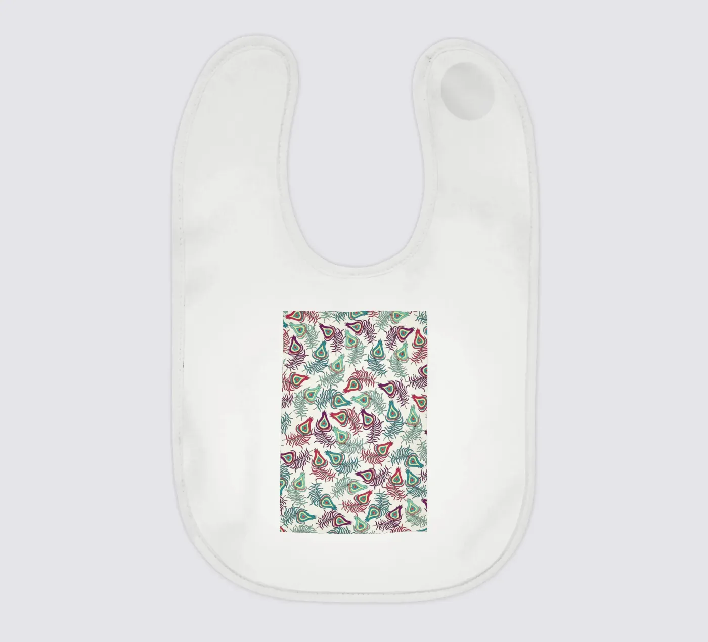 Peacock Feathers bavaglino da Pom Graphic Design