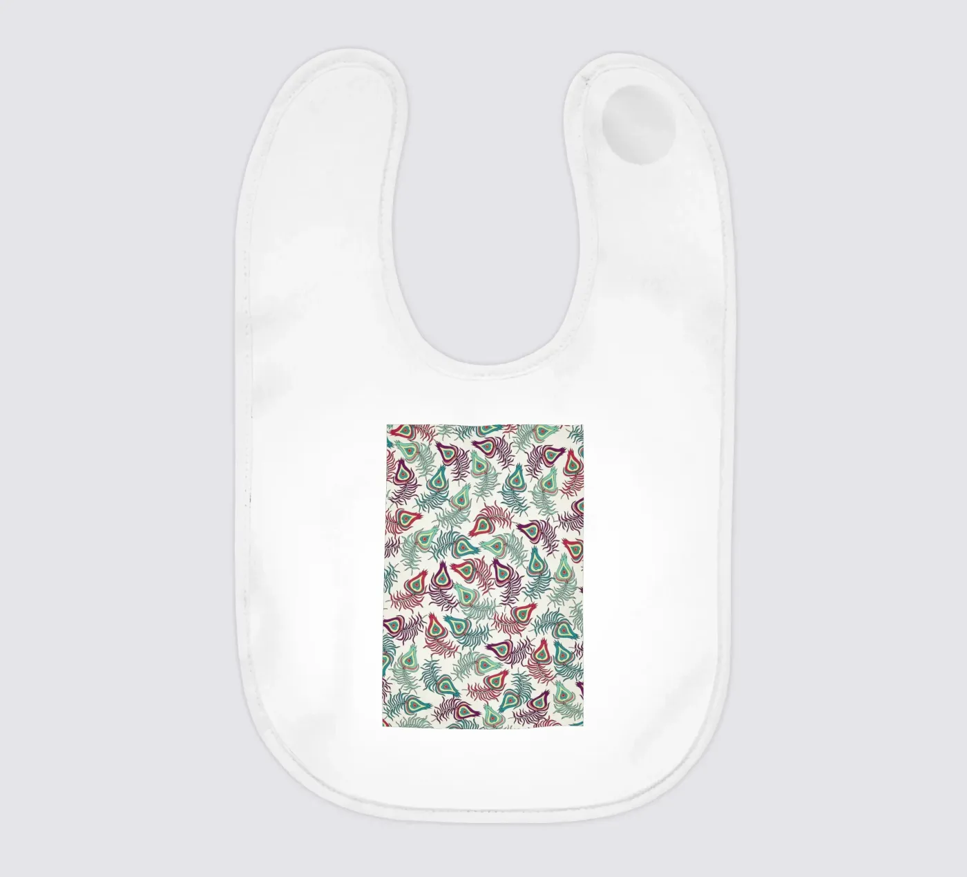 Peacock Feathers bavaglino da Pom Graphic Design