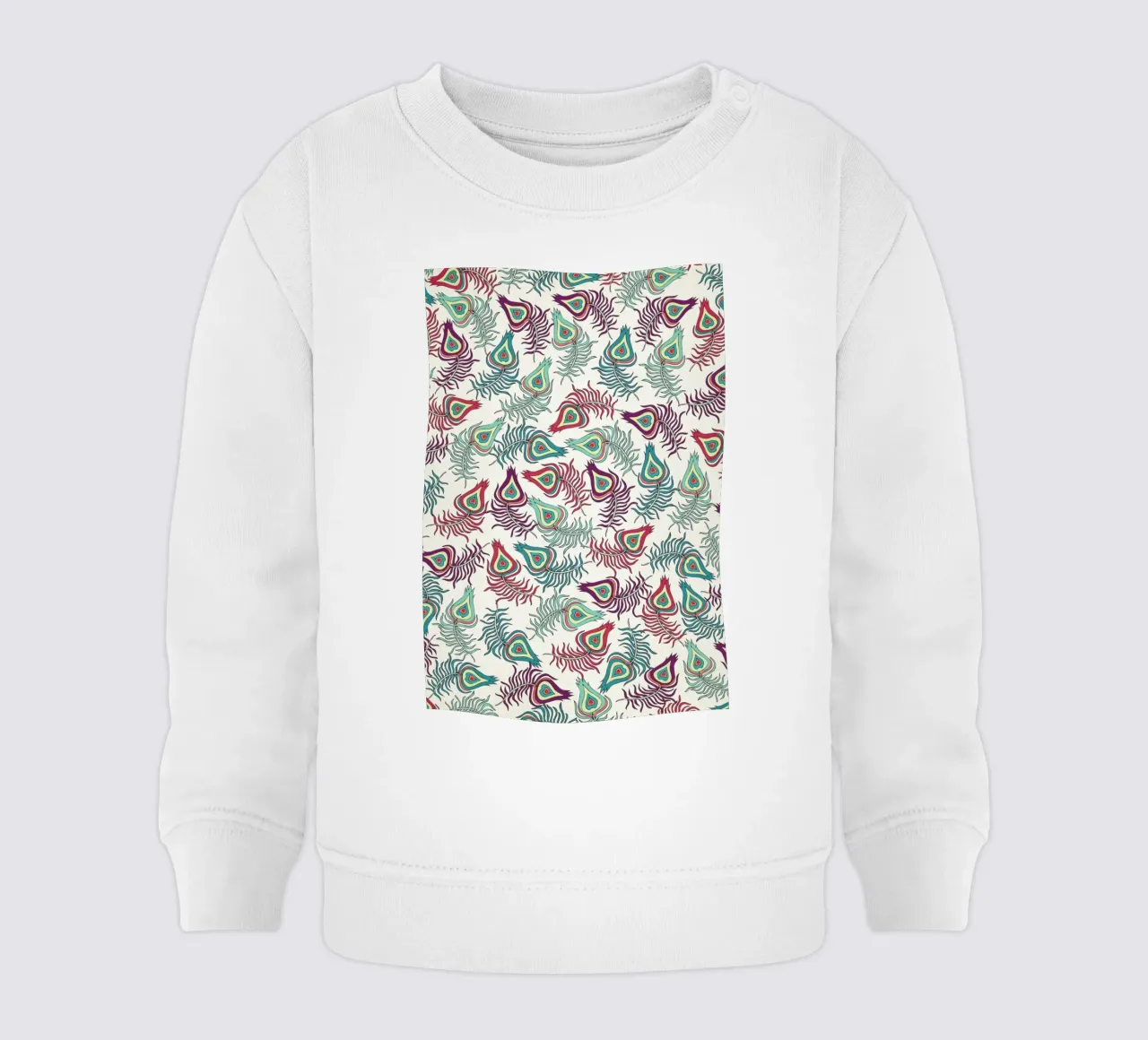 Peacock Feathers felpa neonato da Pom Graphic Design