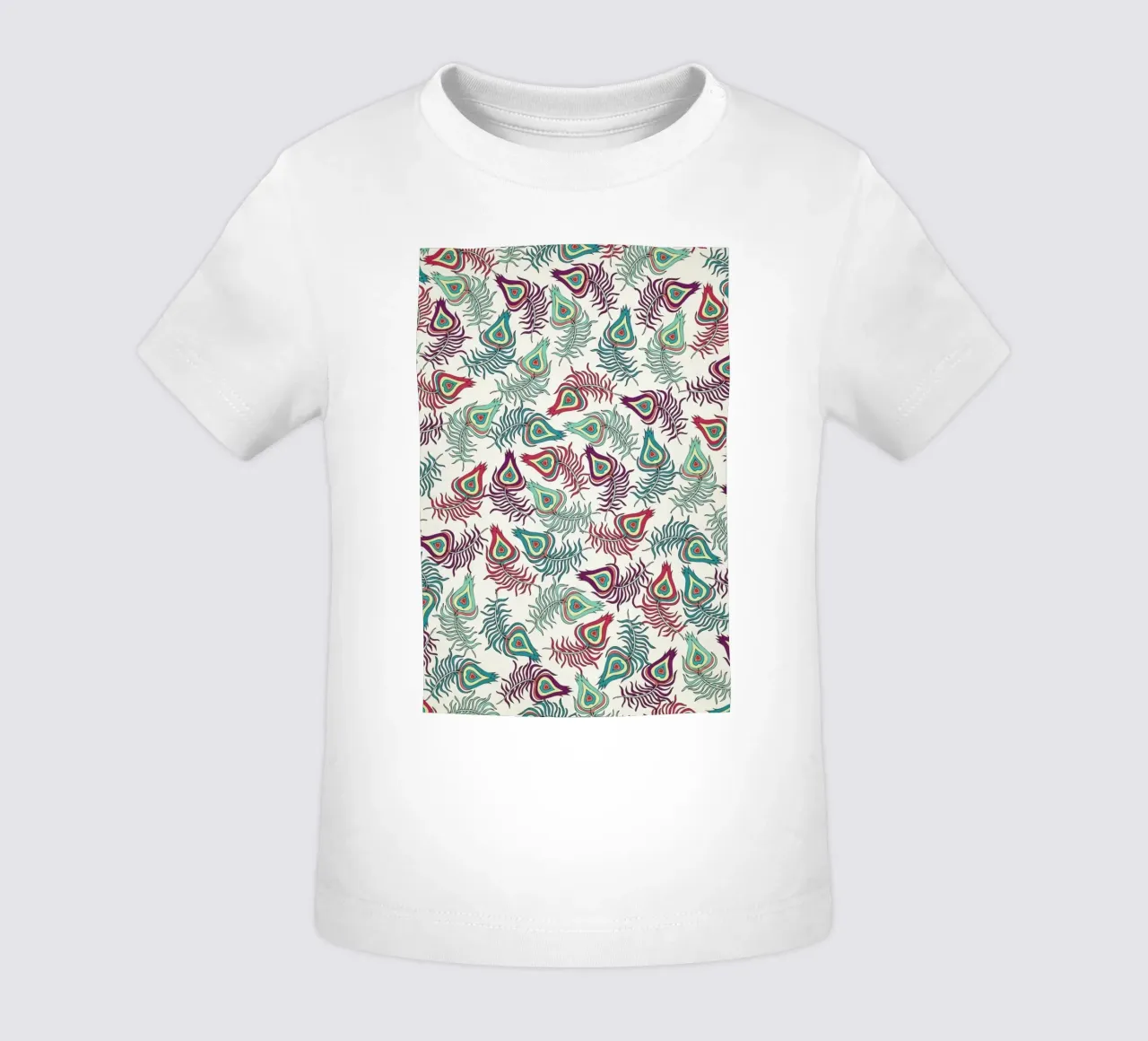 Peacock Feathers maglietta neonato da Pom Graphic Design