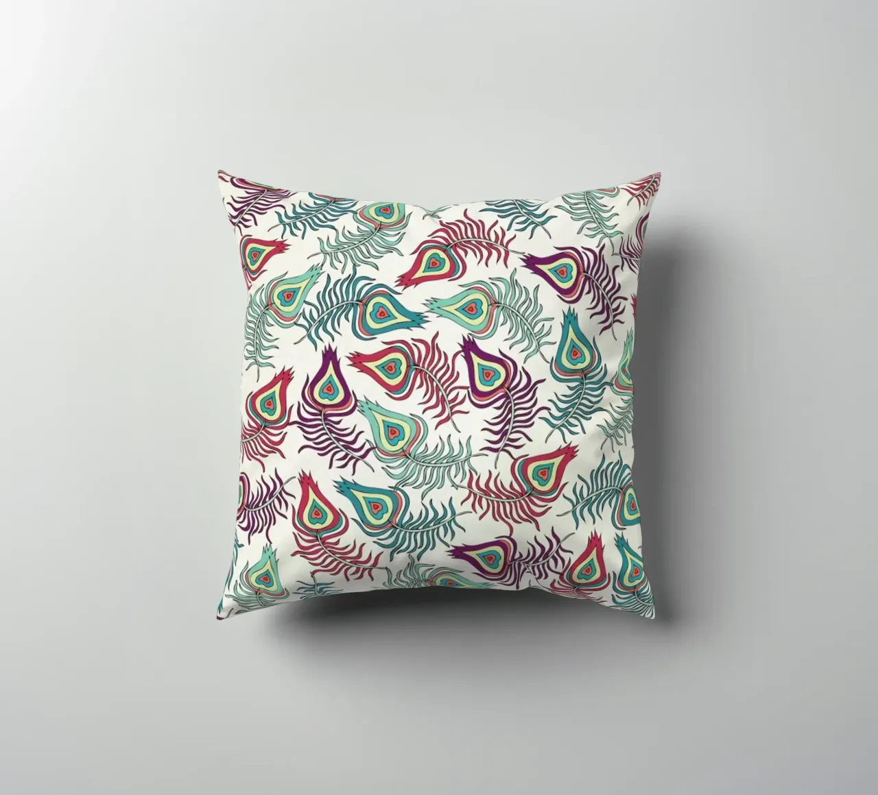 Peacock Feathers cuscino da Pom Graphic Design