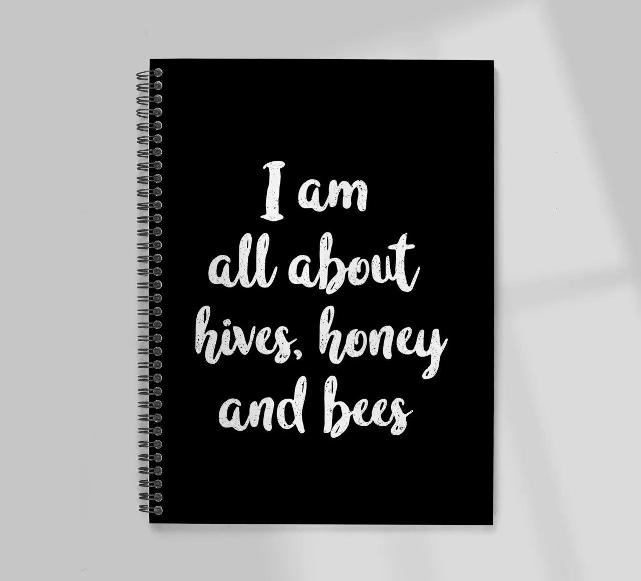 I am all about hives, honey and bees spiral notebook by happieeagle