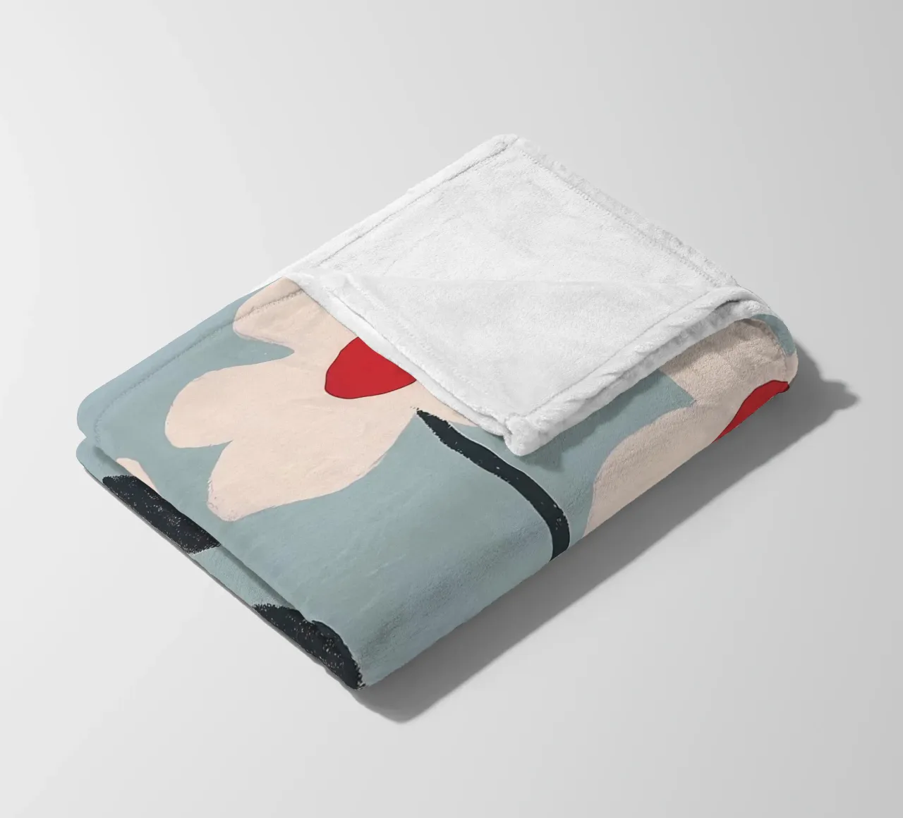 Fiori bianchi e blu coperta in pile da IamHomeStudio