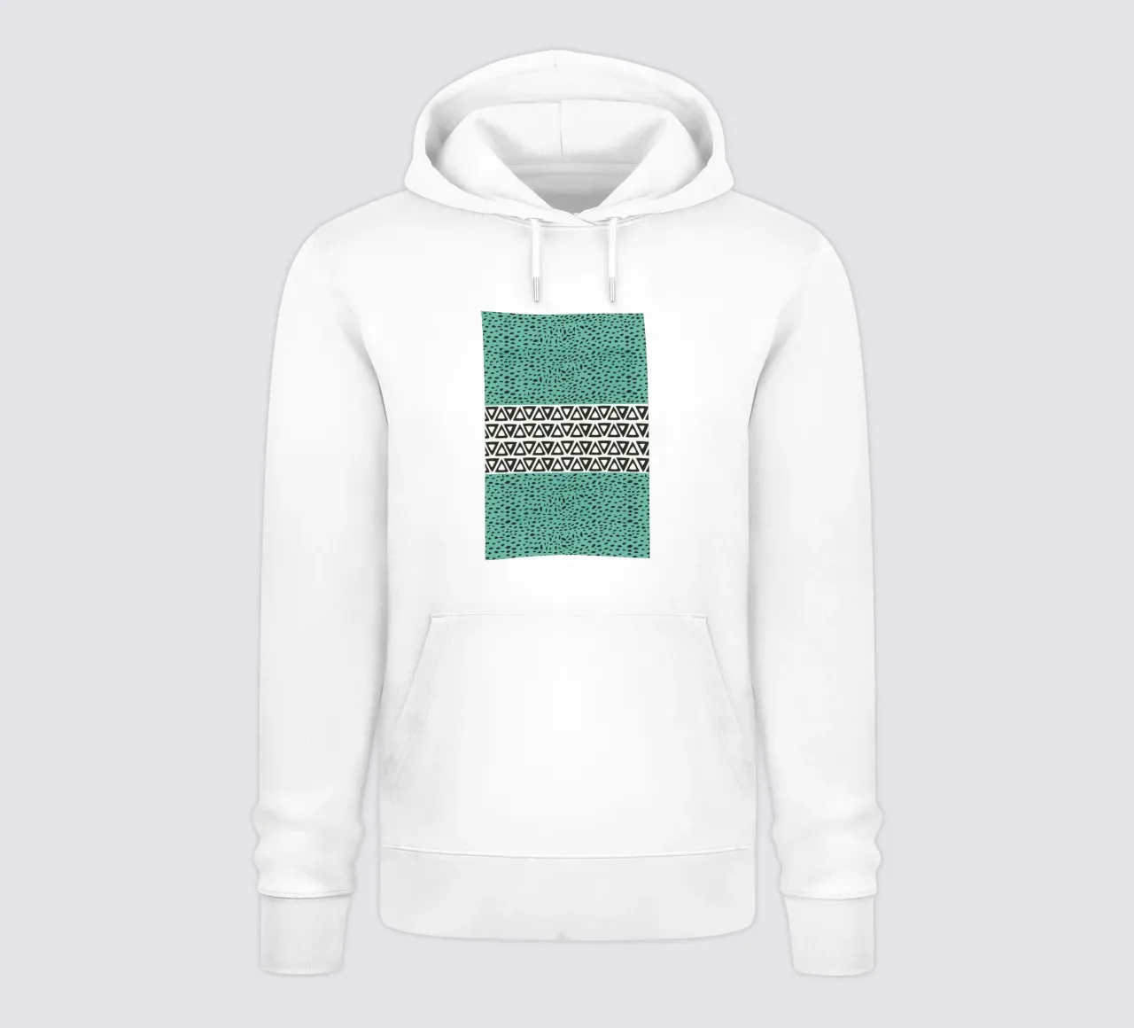 River Path Aqua felpa con cappuccio da Pom Graphic Design