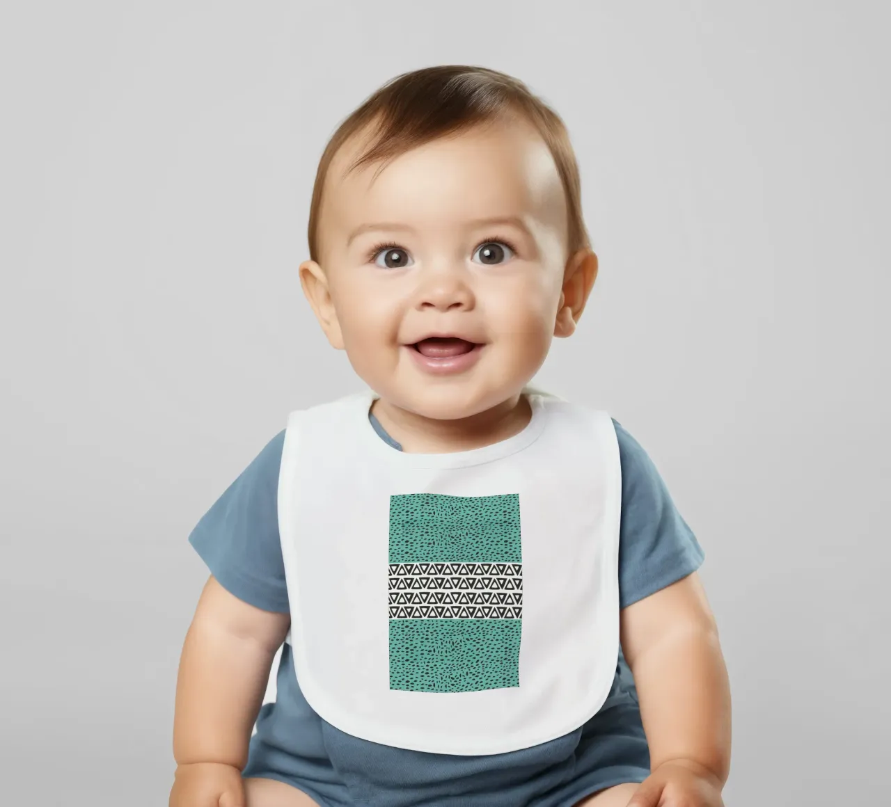 River Path Aqua Babylätzchen von Pom Graphic Design