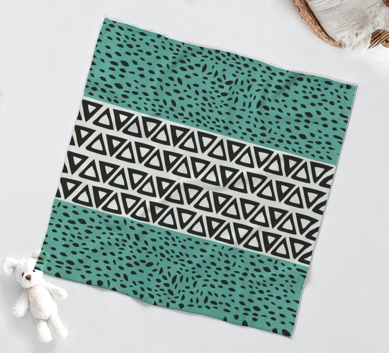 River Path Aqua fleecedeken van Pom Graphic Design