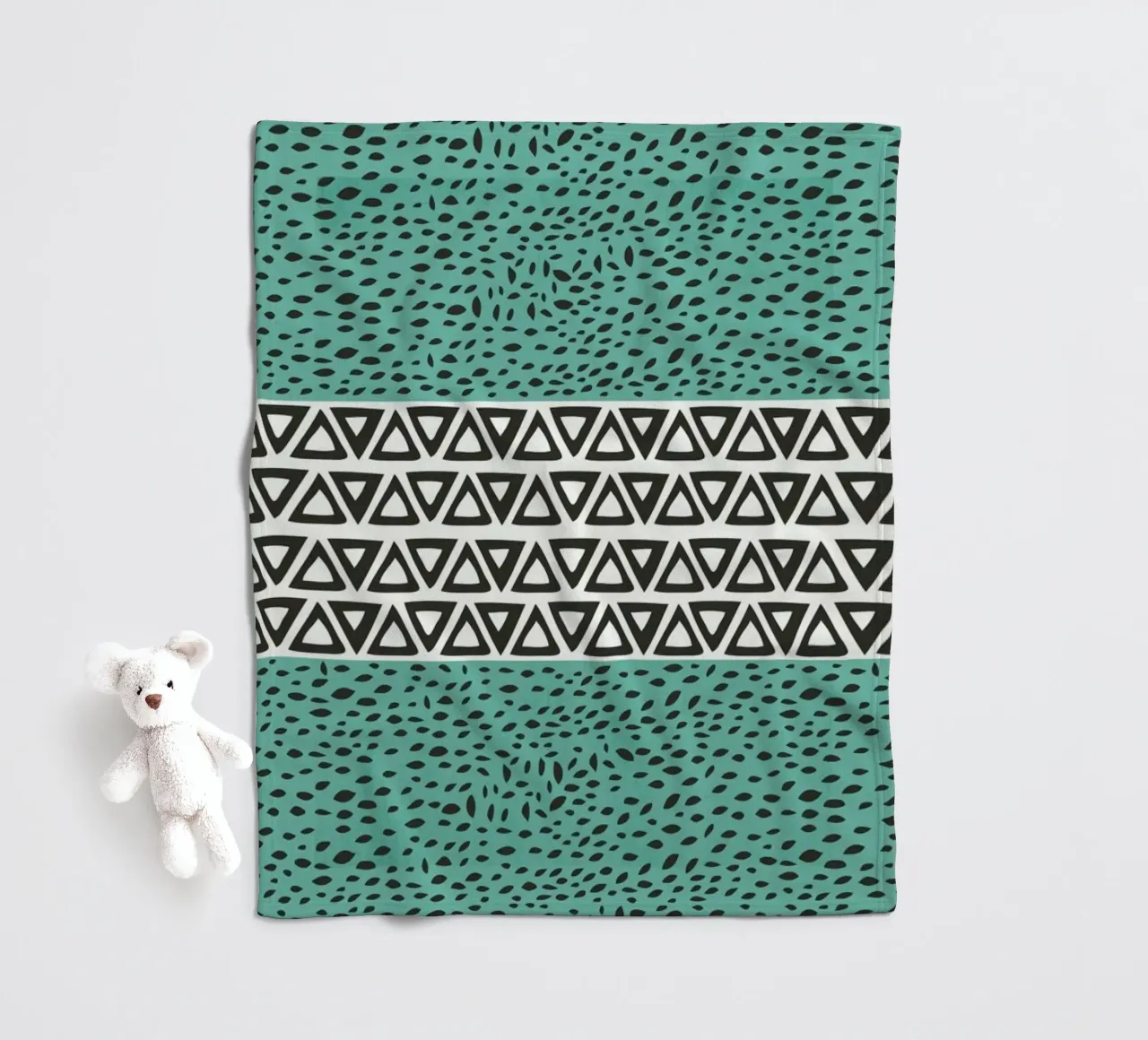 River Path Aqua coperta in pile da Pom Graphic Design