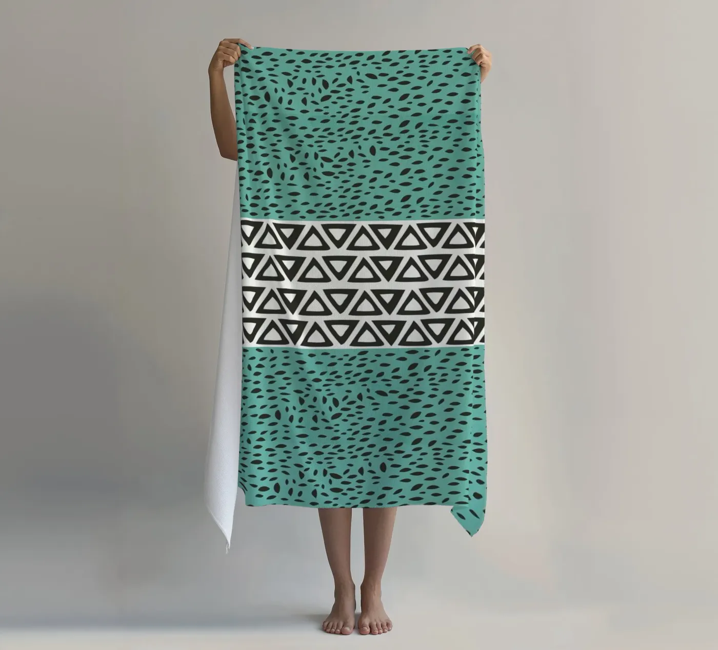 River Path Aqua telo mare da Pom Graphic Design