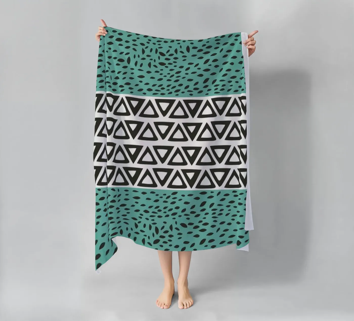 River Path Aqua telo mare da Pom Graphic Design