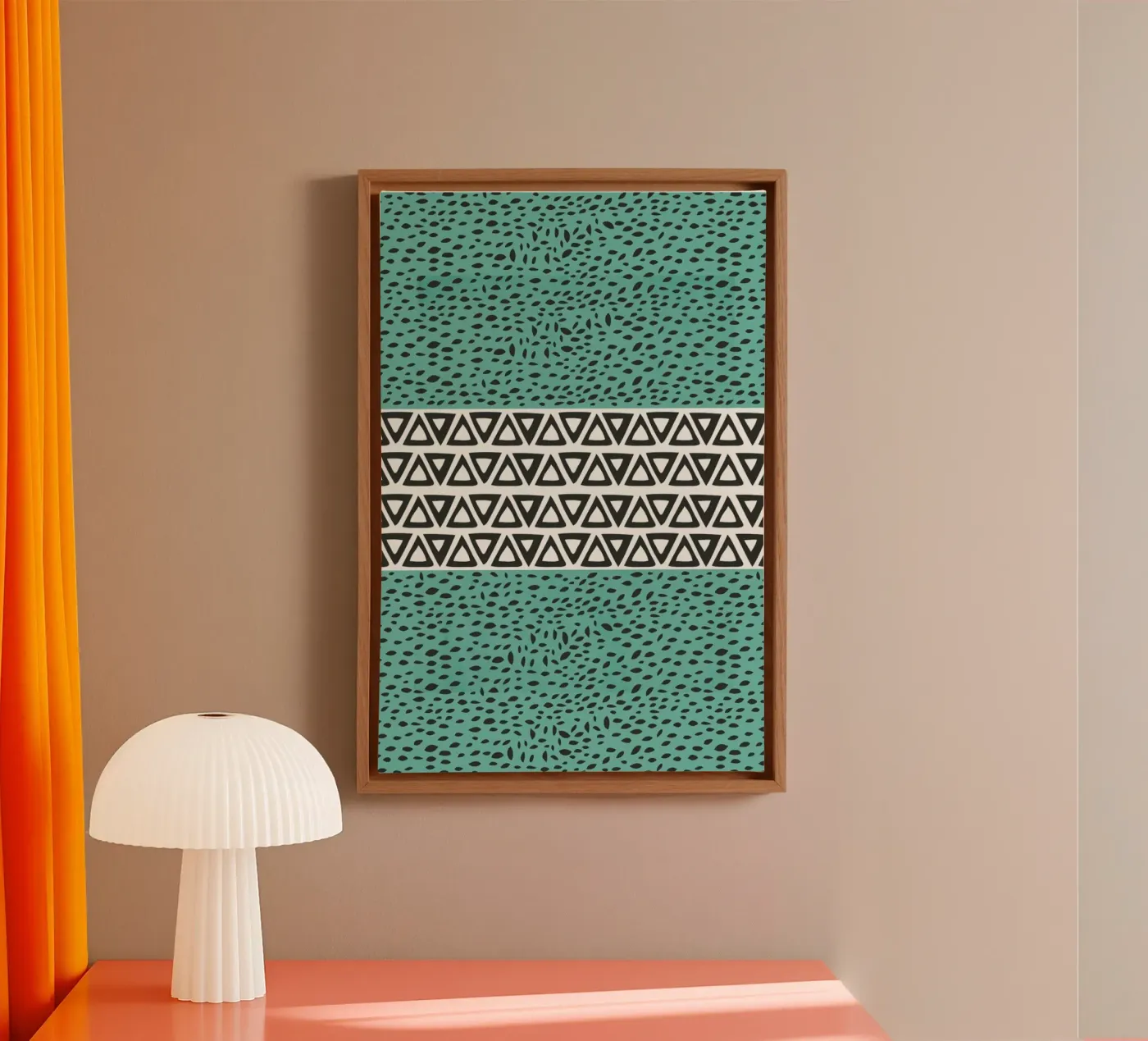 River Path Aqua canvas by Pom Graphic Design