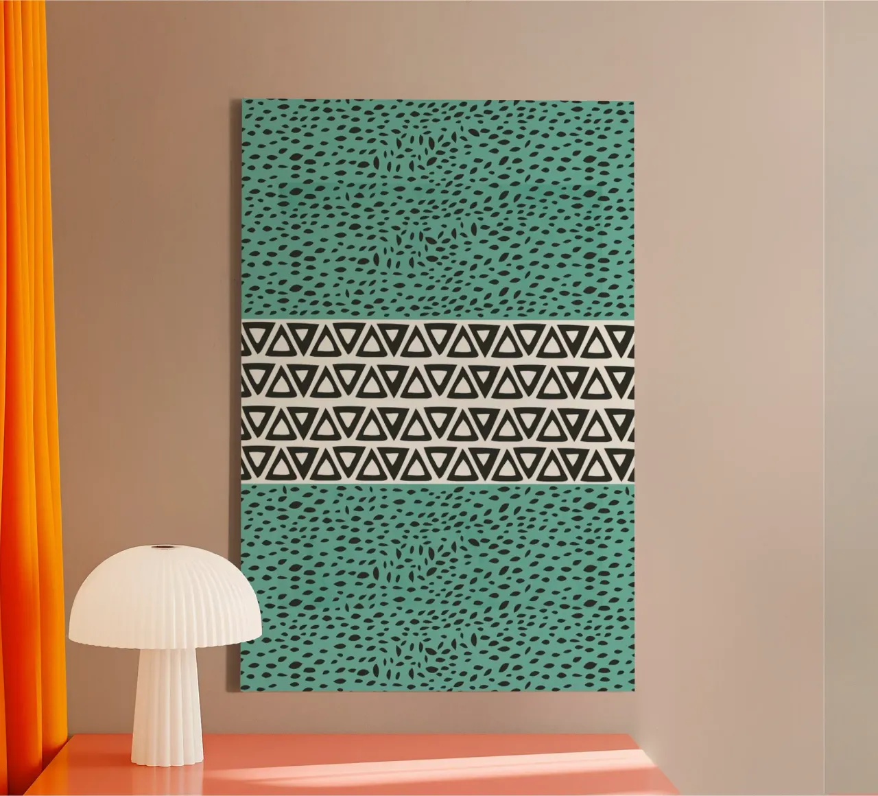 River Path Aqua canvas by Pom Graphic Design