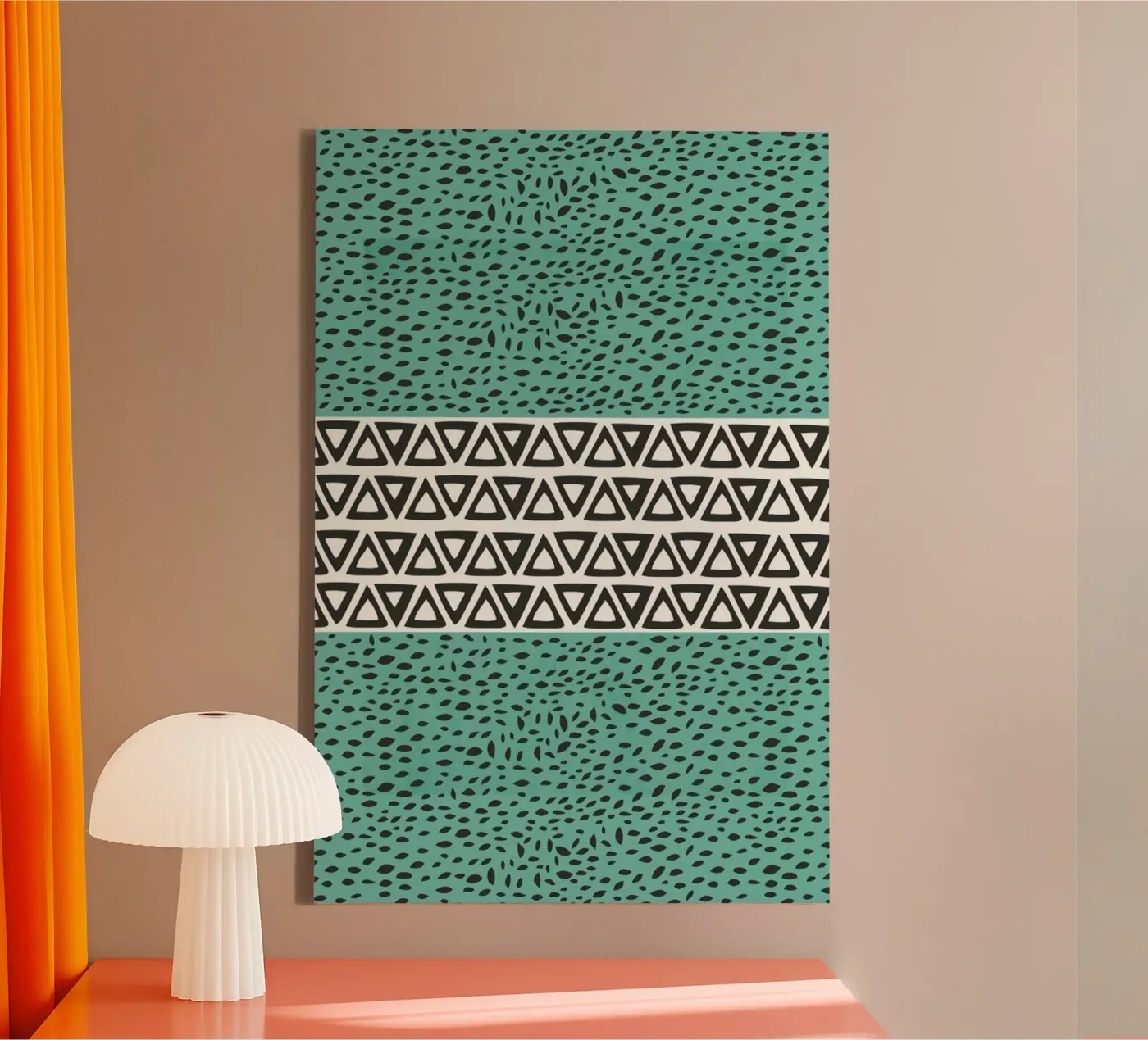 River Path Aqua canvas by Pom Graphic Design