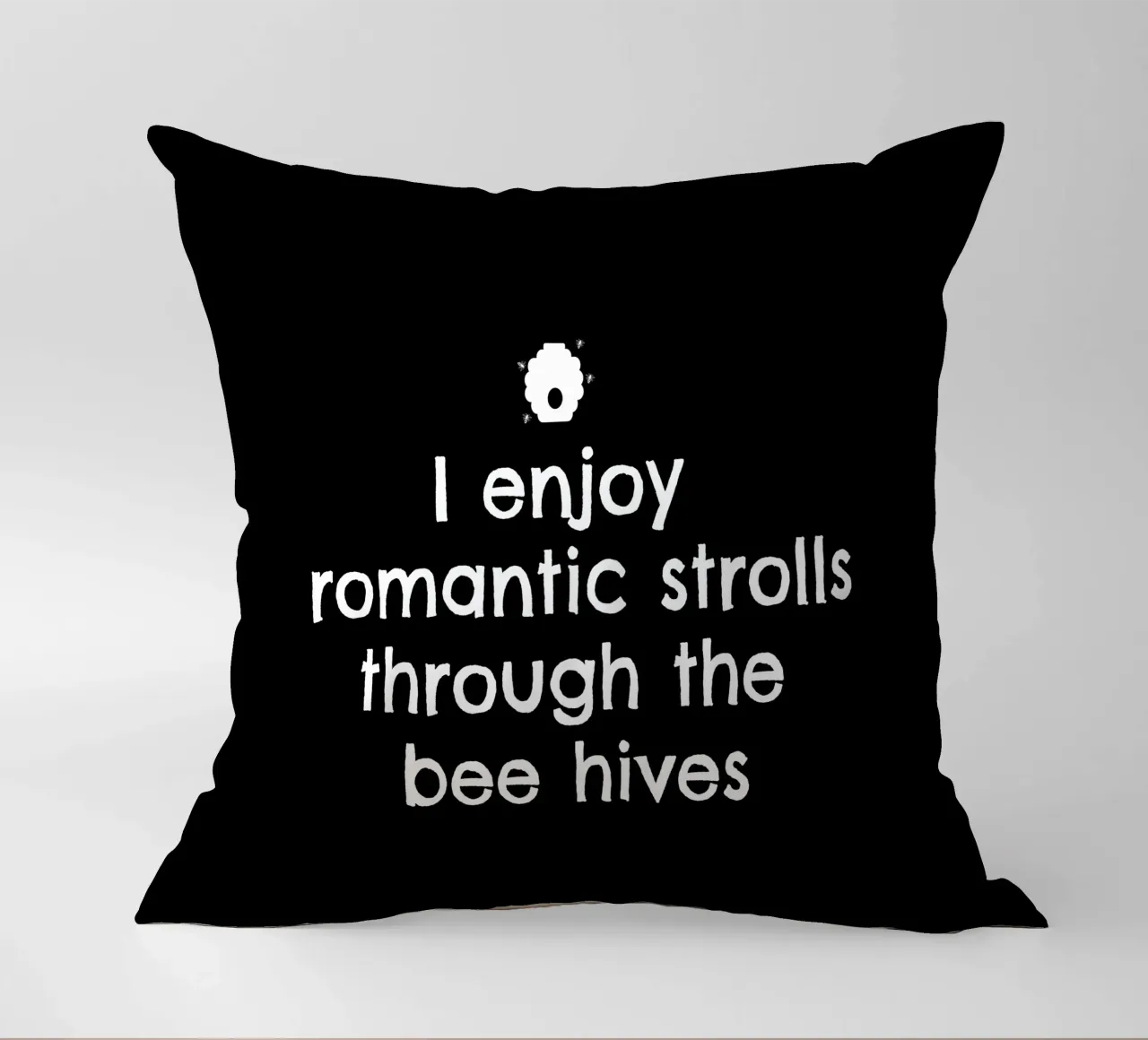 I enjoy romantic strolls through the bee hives cuscino da happieeagle